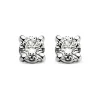 Diamond Point Solitair C|Solitair Classic<Witgouden solitair oorstekers, 0.12 ct diamant, Groeibriljant