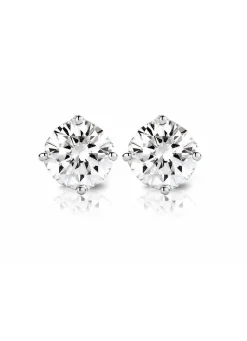 Diamond Point Solitair C|Solitair Classic<Witgouden solitair oorstekers, 0.80 ct diamant, Groeibriljant