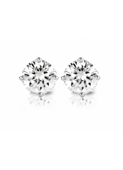 Diamond Point Solitair C|Solitair Classic<Witgouden solitair oorstekers, 0.60 ct diamant, Groeibriljant