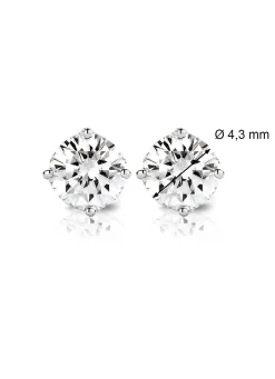 Diamond Point Solitair C|Solitair Classic<Witgouden solitair oorstekers, 0.60 ct diamant, Groeibriljant