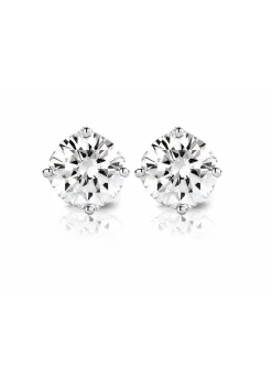 Diamond Point Solitair C|Solitair Classic<Witgouden solitair oorstekers, 0.70 ct diamant, Groeibriljant