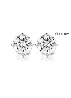 Diamond Point Solitair C|Solitair Classic<Witgouden solitair oorstekers, 0.70 ct diamant, Groeibriljant