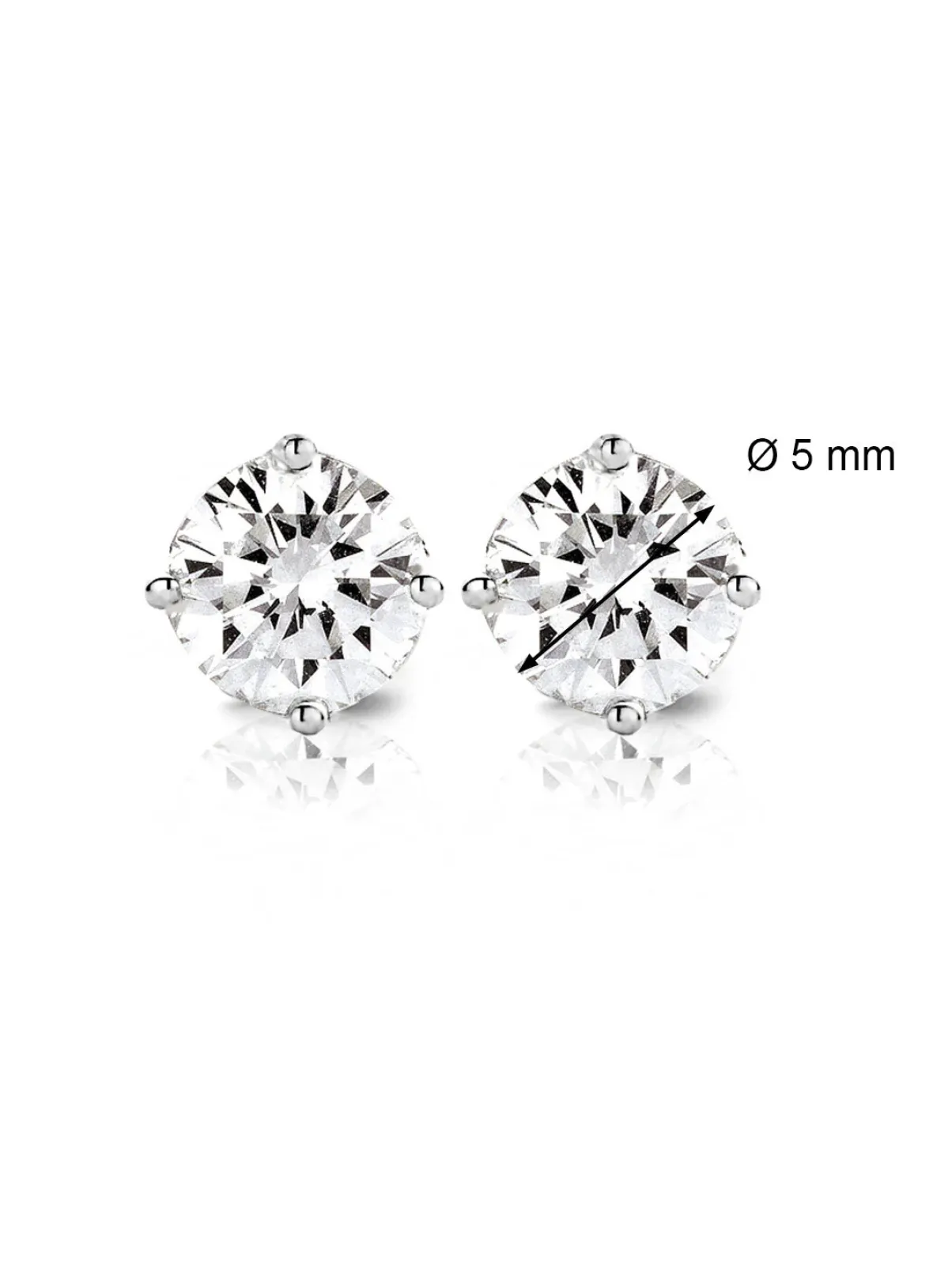 Diamond Point Solitair C|Solitair Classic<Witgouden solitair oorstekers, 0.90 ct diamant, Groeibriljant