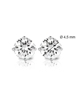Diamond Point Solitair C|Solitair Classic<Witgouden solitair oorstekers, 0.68 ct diamant, Groeibriljant