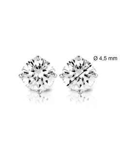 Diamond Point Solitair C|Solitair Classic<Witgouden solitair oorstekers, 0.66 ct diamant, Groeibriljant