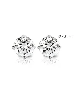 Diamond Point Solitair C|Solitair Classic<Witgouden solitair oorstekers, 0.78 ct diamant, Groeibriljant