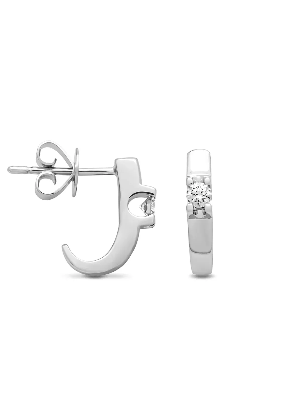 Diamond Point Solitair C|Groeibriljant Oorsieraden<Witgouden solitair oorstekers, 0.16 ct diamant, Groeibriljant