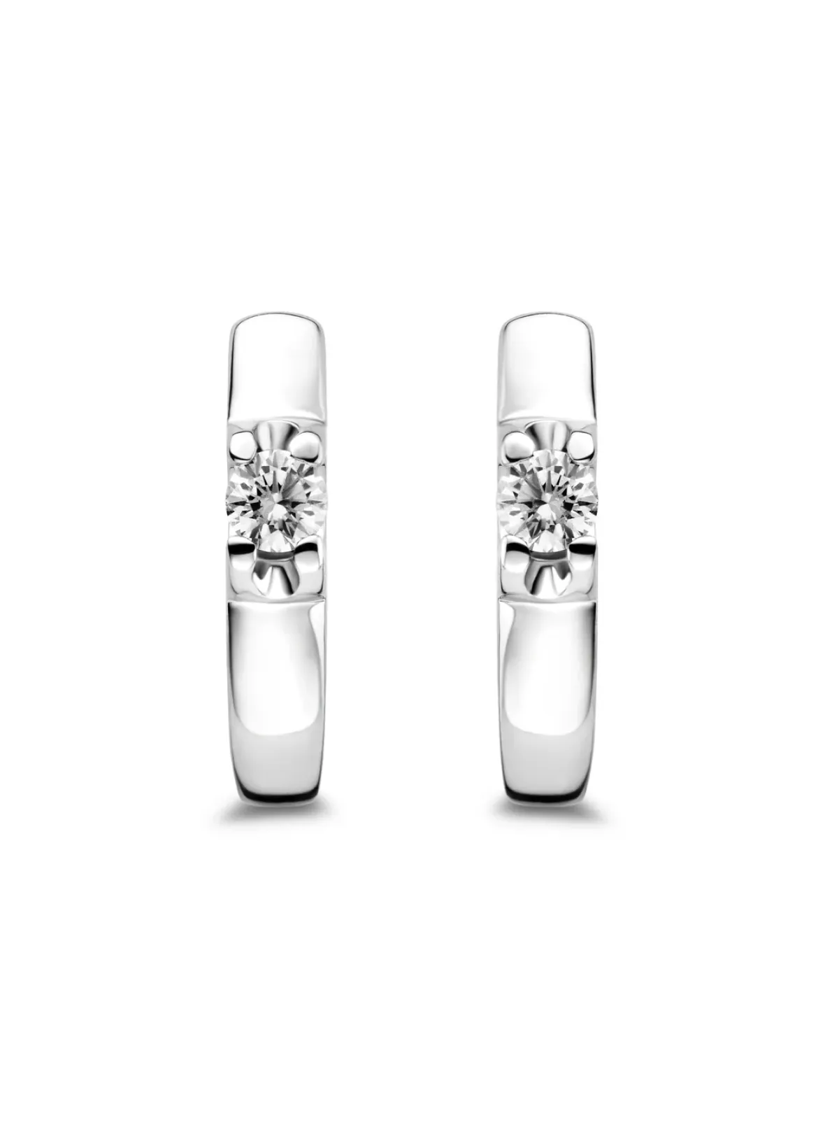Diamond Point Solitair C|Groeibriljant Oorsieraden<Witgouden solitair oorstekers, 0.36 ct diamant, Groeibriljant