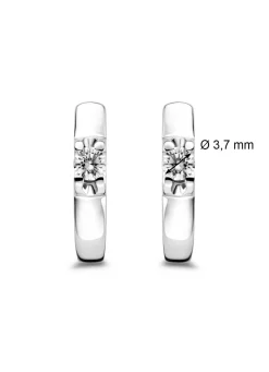 Diamond Point Solitair C|Groeibriljant Oorsieraden<Witgouden solitair oorstekers, 0.36 ct diamant, Groeibriljant