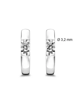 Diamond Point Solitair C|Groeibriljant Oorsieraden<Witgouden solitair oorstekers, 0.26 ct diamant, Groeibriljant