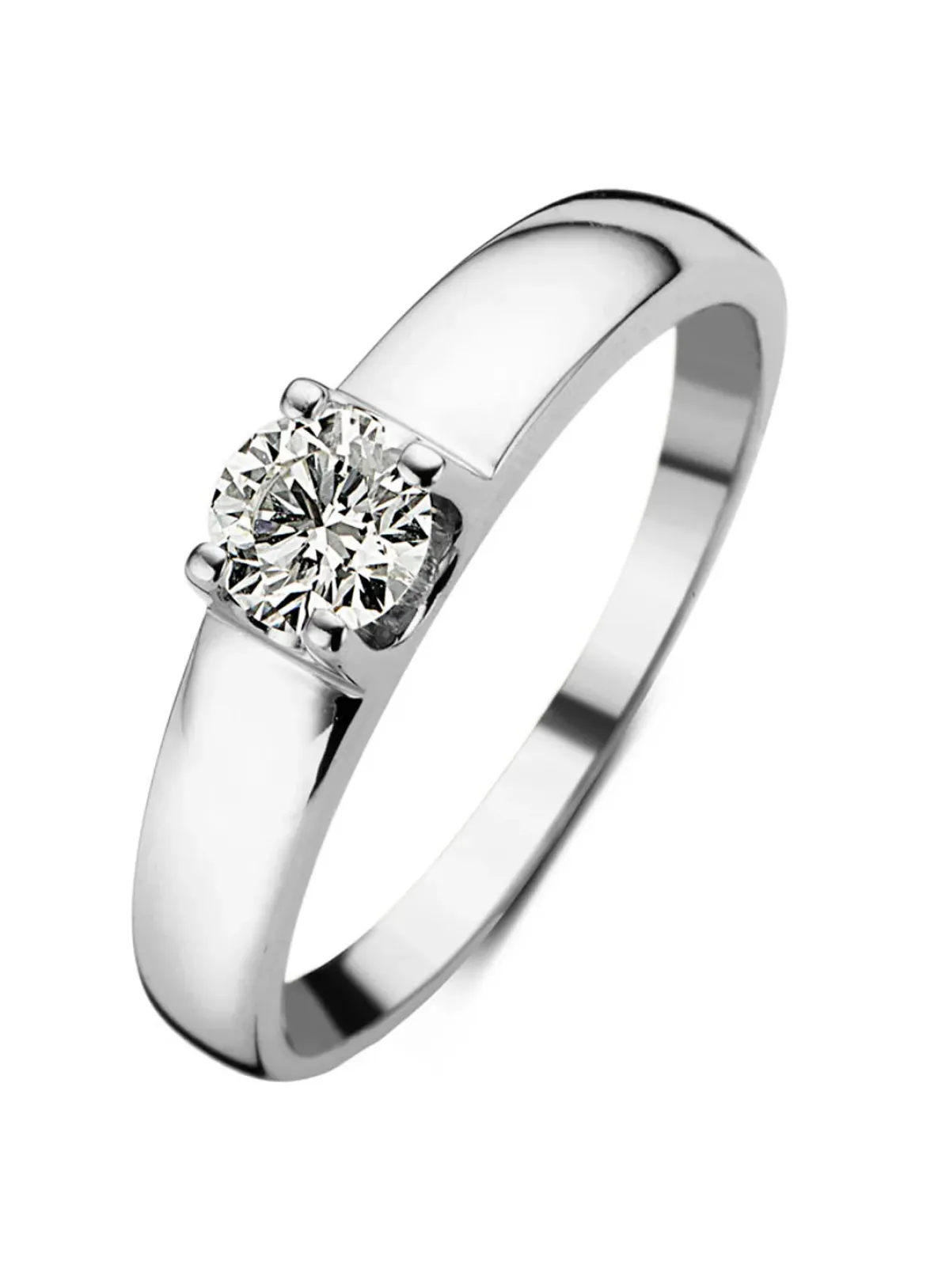 Diamond Point Solitair C|Groeibriljant Ringen<Witgouden solitairring, 0.60 ct diamant, Groeibriljant